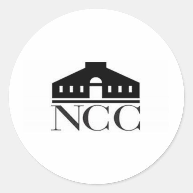 norwalk community college ct logo classic round sticker (Front)