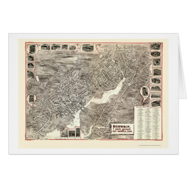 Norwalk, CT Panoramic Map - 1899 (Front Horizontal)