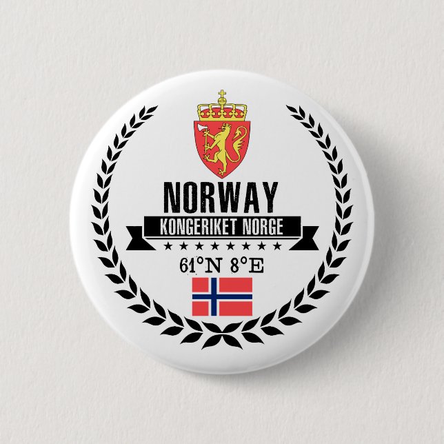 Norway 2 Inch Round Button (Front)