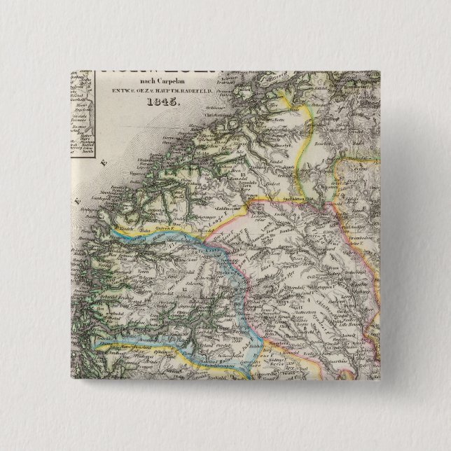 Norway 2 Inch Square Button (Front)