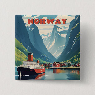 Norway 2 Inch Square Button