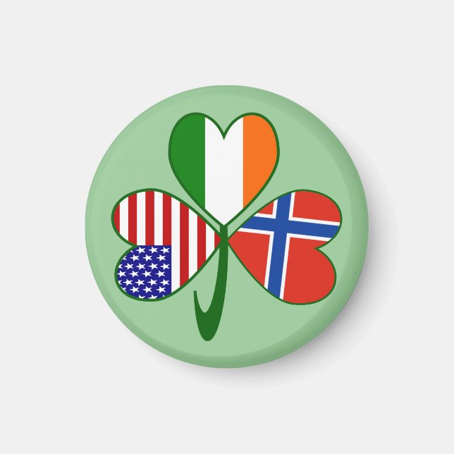 Norway and Norwegian Flag Magnet (Front)