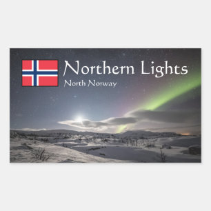 Norway Aurora Landscape Photo Sticker