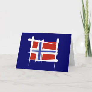 Norway Brush Flag Card