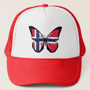 Norway Butterfly Flag Trucker Hat