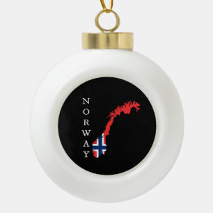 Norway Ceramic Ball Christmas Ornament