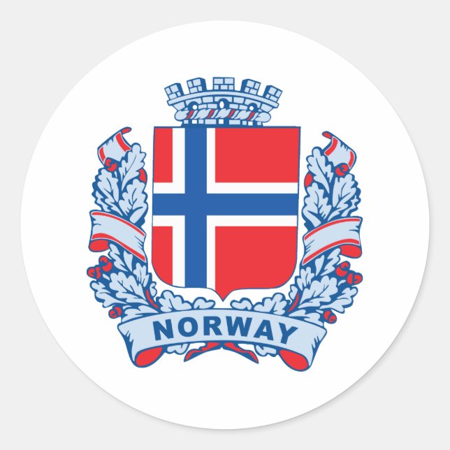 Norway Classic Round Sticker (Front)
