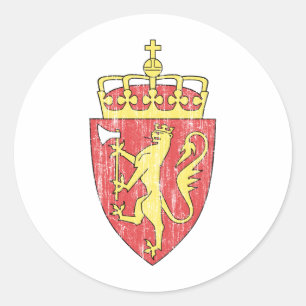 Norway Coat Of Arms Classic Round Sticker