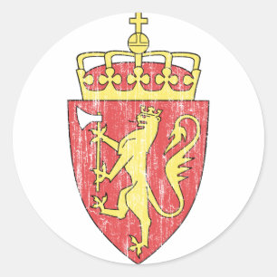 Norway Coat Of Arms Classic Round Sticker