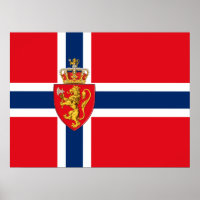 Norway coat of arms on Norway's flag, Norwegian 2