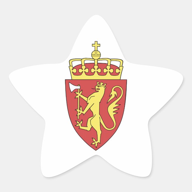 Norway Coat of Arms Star Sticker (Front)