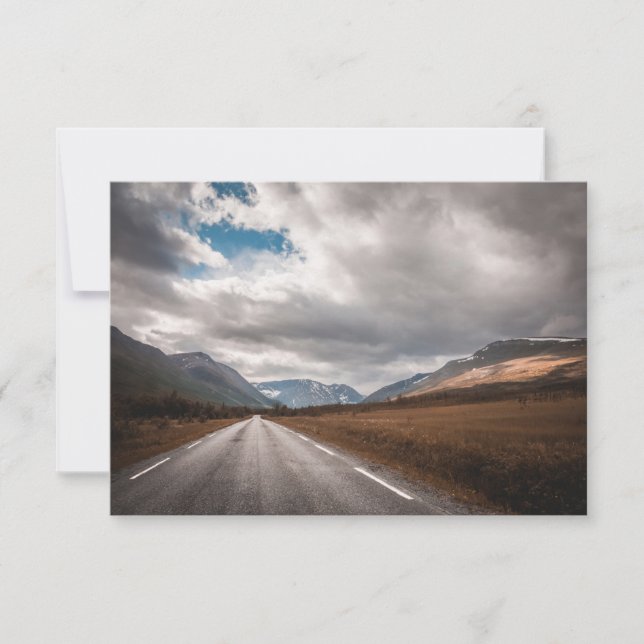 Norway Country Road Landscape Photo Card (Front)