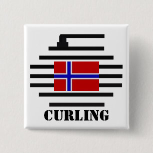 Norway Curling 2 Inch Square Button