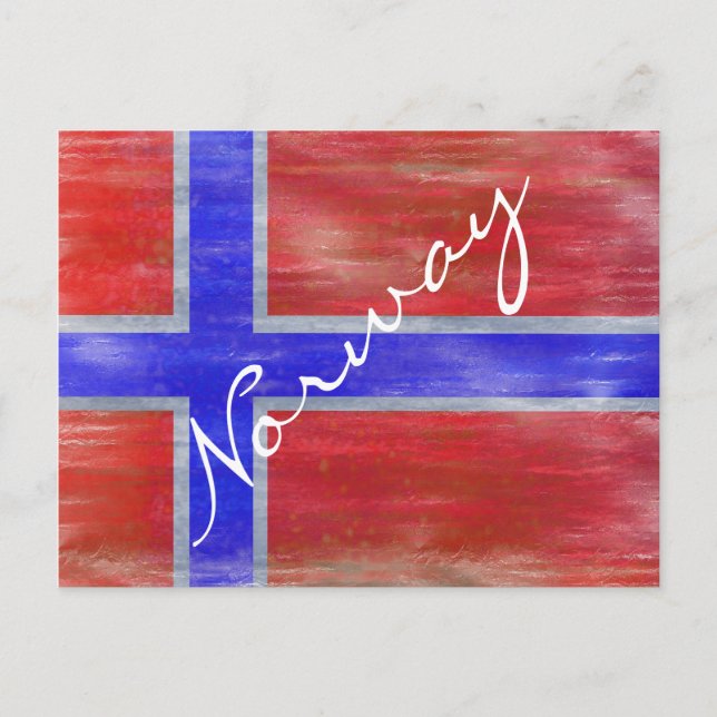 Norway distressed Norwegian flag Postcard (Front)