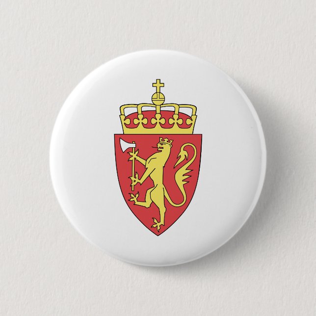 norway emblem 2 inch round button (Front)