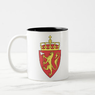 norway emblem Two-Tone coffee mug