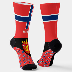 Norway, fashion, Norwegian flag, patriotic Socks