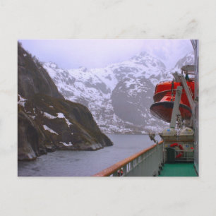 Norway, Fijord from the post steamer Postcard
