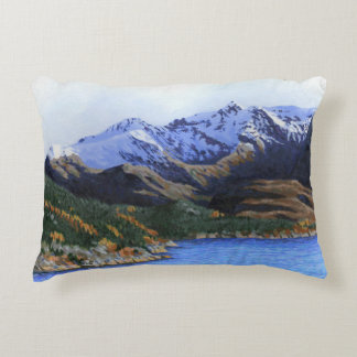Norway fjords and mountains accent pillow
