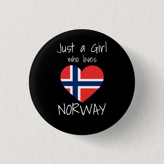 Norway Flag 1 Inch Round Button (Front)