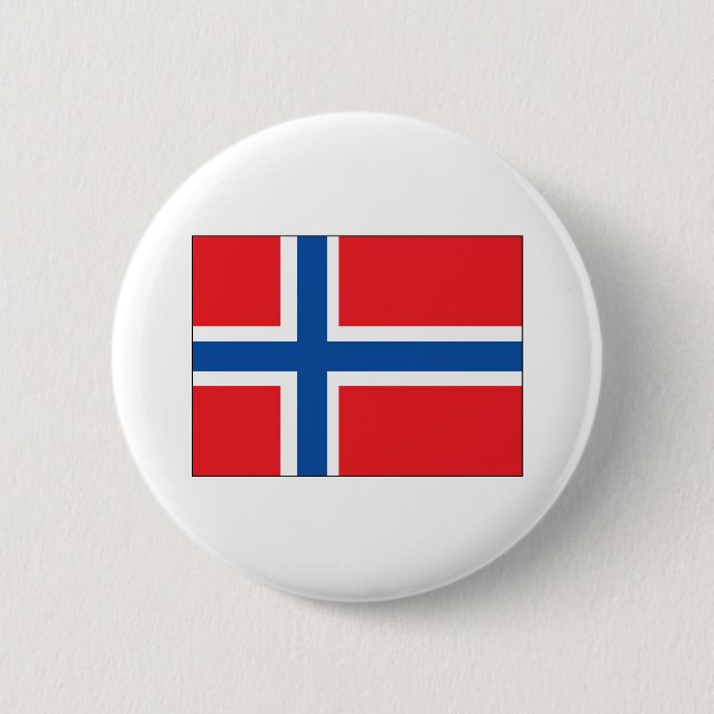 Norway Flag 2 Inch Round Button (Front)