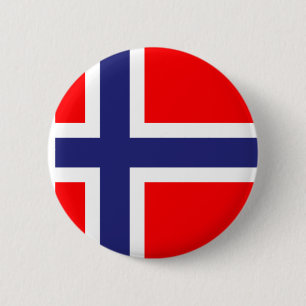 Norway flag 2 inch round button