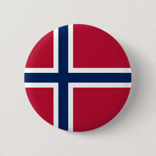Norway Flag 2 Inch Round Button