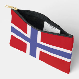 Norway flag accessory pouch