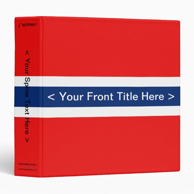 Norway Flag Binder (Front/Spine)