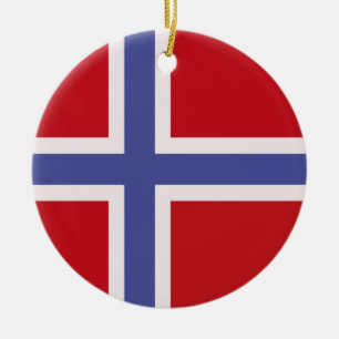 Norway flag ceramic ornament