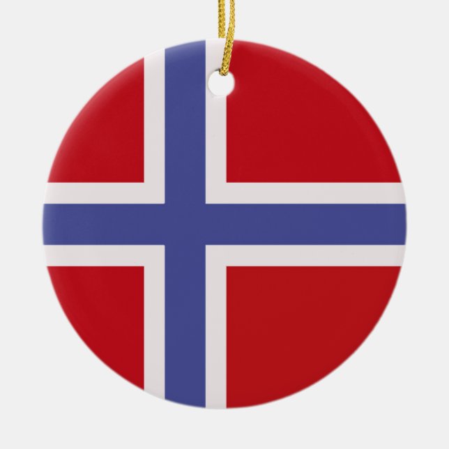 Norway flag ceramic ornament (Front)