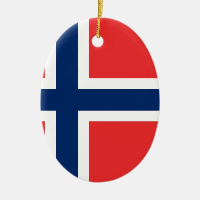 Norway Flag Ceramic Ornament (Front)