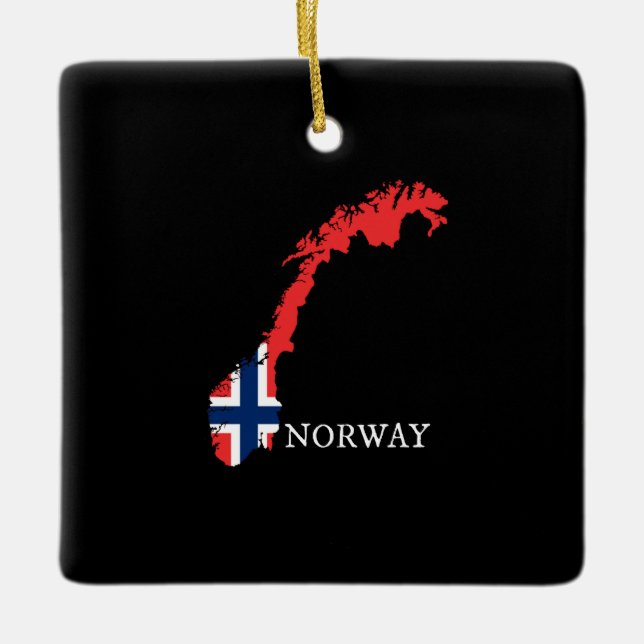 Norway Flag  Ceramic Ornament (Front)