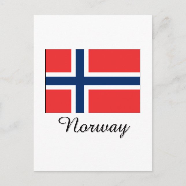Norway Flag Design Postcard (Front)