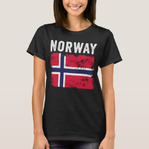 Norway Flag Distressed Men Women Kids Norwegian T-Shirt