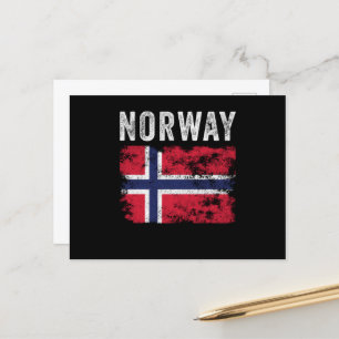Norway Flag Distressed - Norwegian Flag Postcard