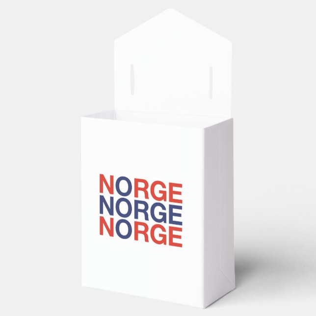 NORWAY Flag Favor Box (Opened)