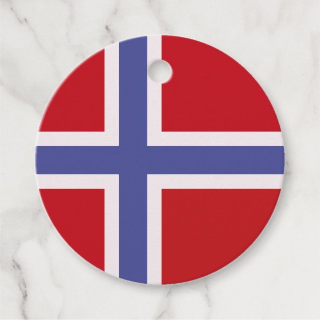 Norway flag favour tags (Front)