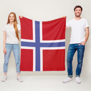 Norway flag fleece blanket