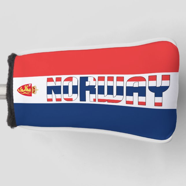 Norway Flag Gorgeous Patriotic Golf Head Cover (Front)