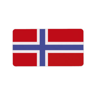 Norway flag label