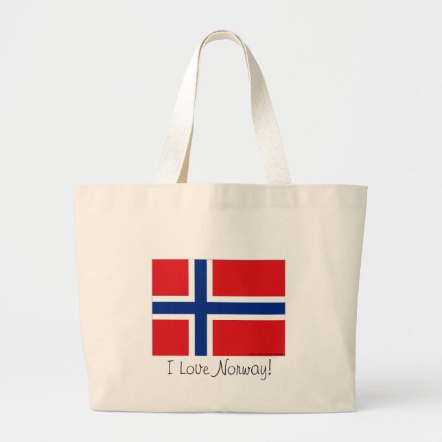 Norway flag large tote bag (Front)