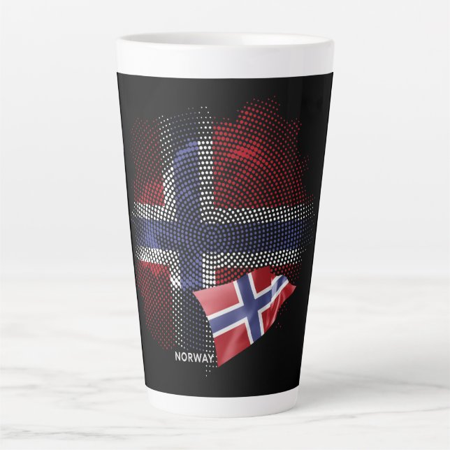 Norway flag latte mug (Front)