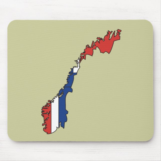 Norway flag map mouse pad (Front)