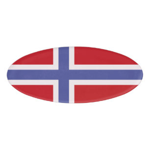 Norway flag name tag