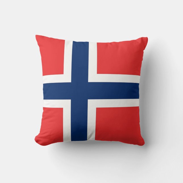 Norway Flag on American MoJo Pillow (Front)
