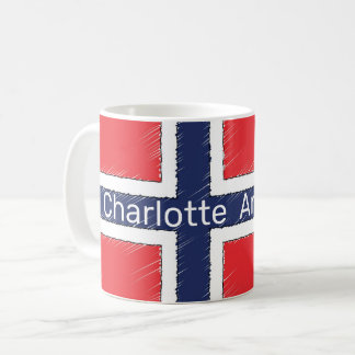 Norway Flag Personalized Coffee Mug