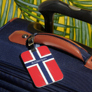 Norway Flag Personalized Name or Initials Design Luggage Tag