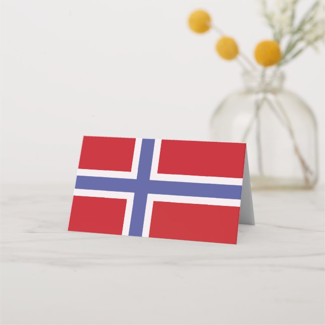 Norway flag place card (Front)