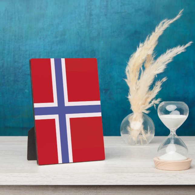 Norway flag plaque (Side)
